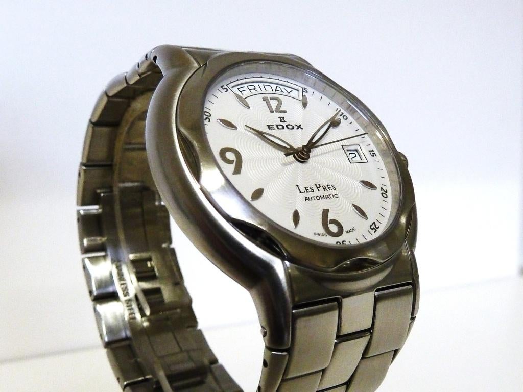 Edox Les Prés Automatic, Overige merken, Staal, Met bandje, Polshorloge