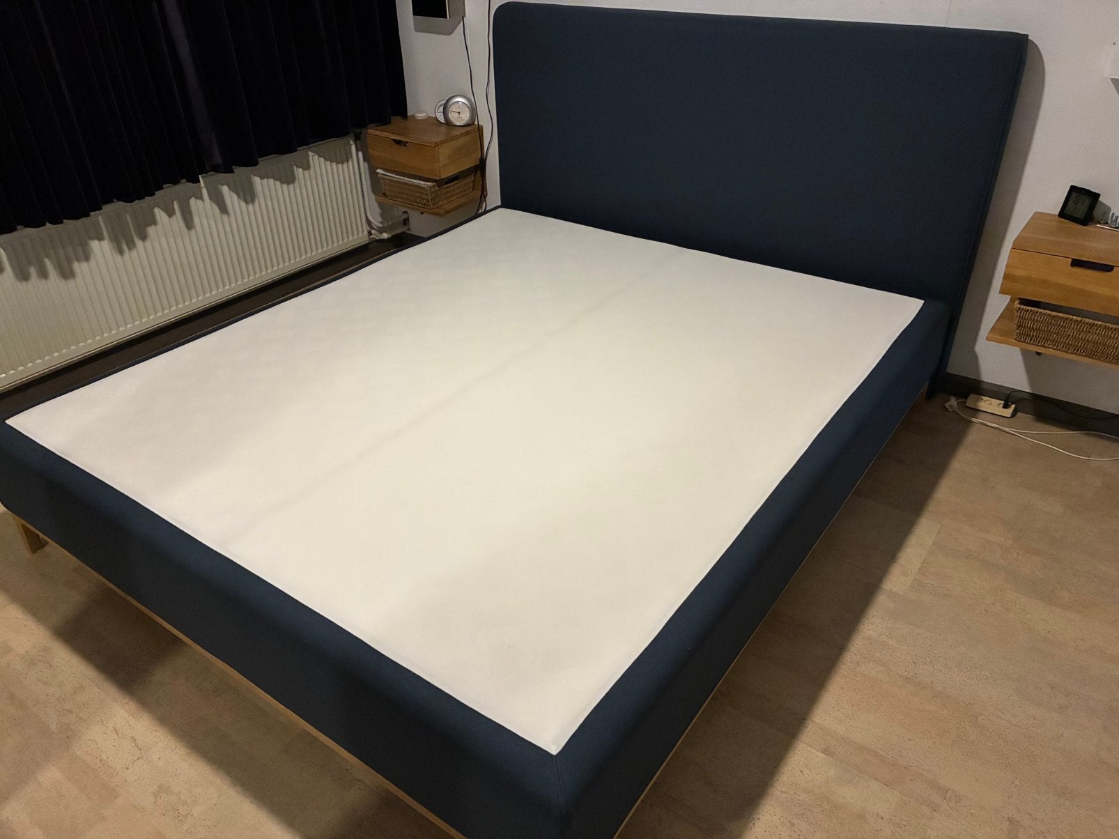 Hoofdbord met hoes voor boxspring Swissflex, Ophalen, 210 cm, Groen, Swissflex Design