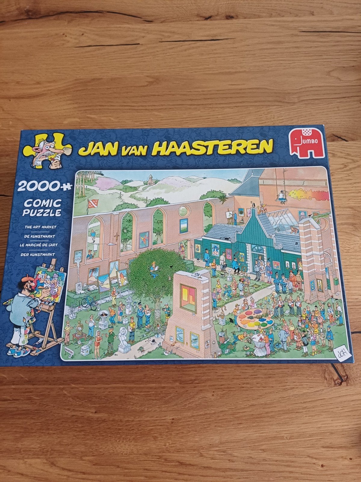 Jan van Haasteren Comic Puzzle - De Kunstmarkt 2000 stukjes, Ophalen of Verzenden, Zo goed als nieuw