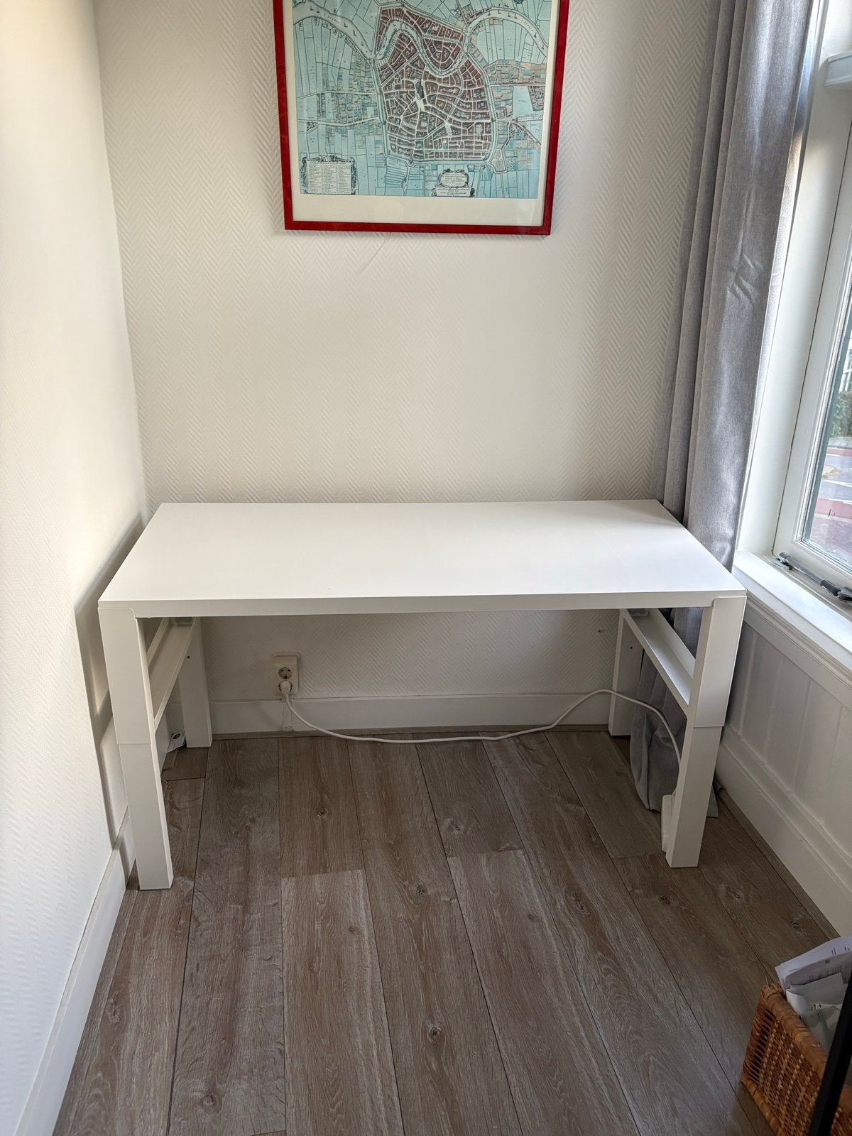 IKEA PÅHL bureau - wit, verstelbaar kinderbureau, Ophalen, Gebruikt, In hoogte verstelbaar, IKEA