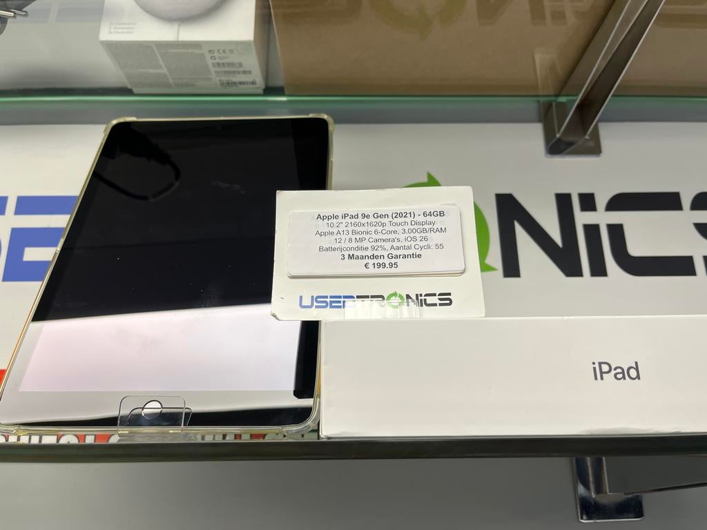 Apple iPad 9e Gen (2021) - 64GB Wi-Fi - Zo goed als nieuw, 10 inch, Apple iPad, Ophalen of Verzenden, Zo goed als nieuw