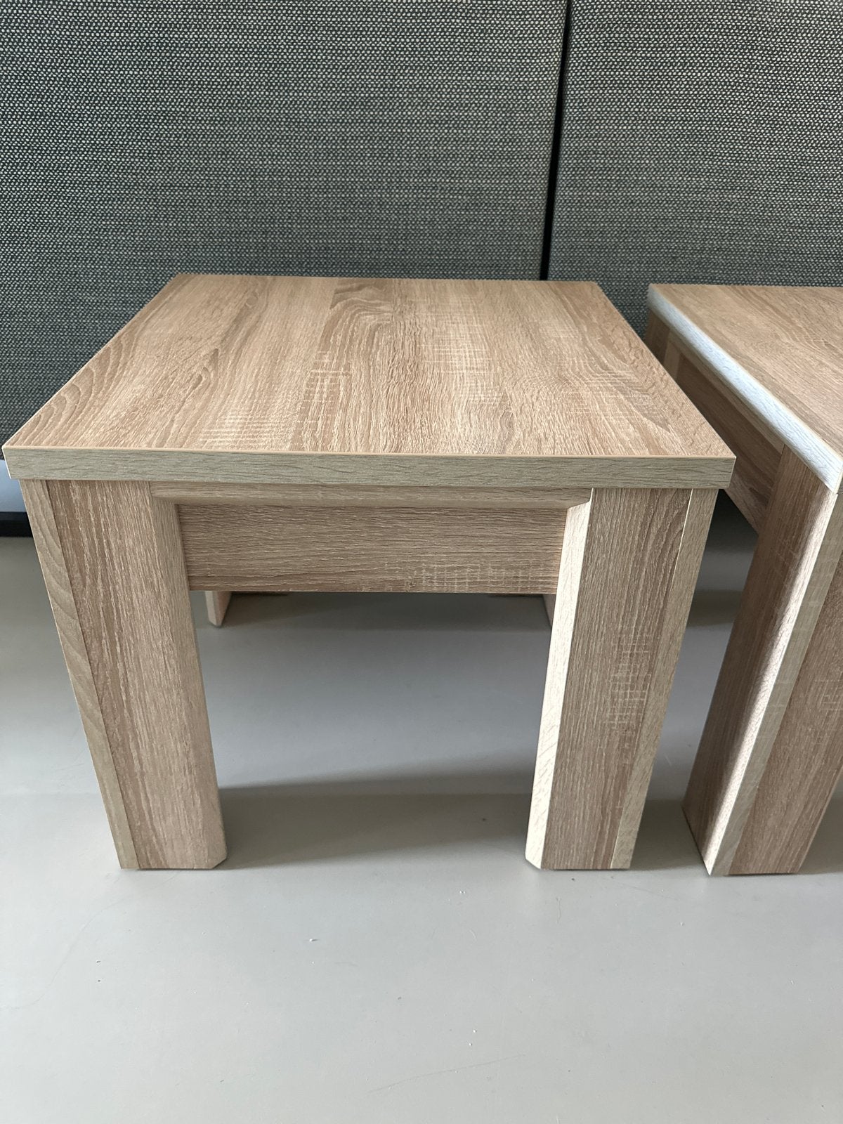 Set van 2 vierkante salontafeltjes 50x50 cm, Ophalen, Gebruikt, Vierkant, 50 tot 100 cm