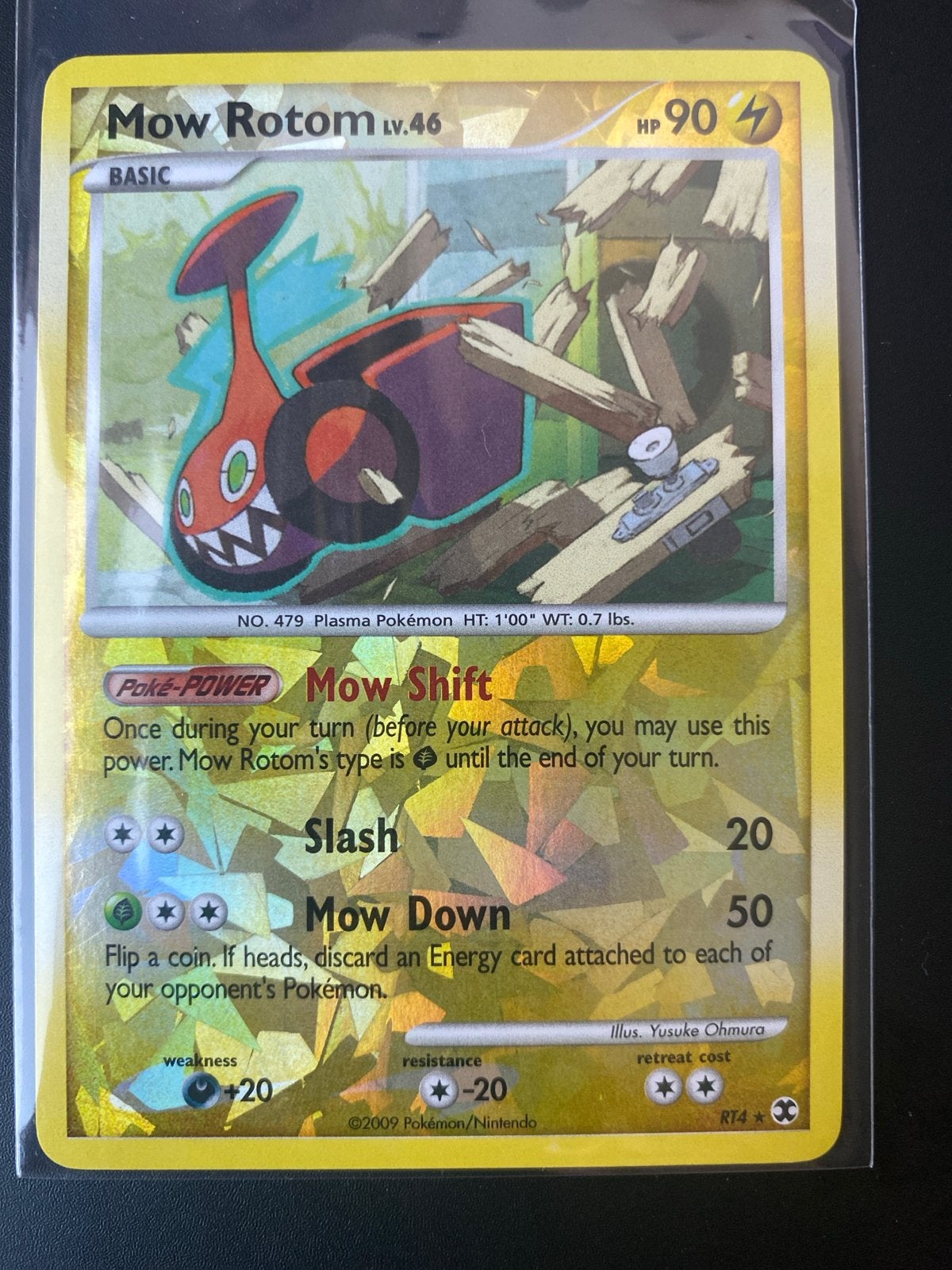 Mow Rotom Lv.46 Pokémon Kaart RT4 Holo Foil, Ophalen of Verzenden, Zo goed als nieuw, Losse kaart, Foil