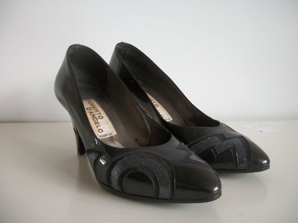 Pumps Naaldhak - Roberto d Angelo 36 - Zwart Lak leer - zgan, Pumps, Roberto d Angelo, Zwart, Nieuw
