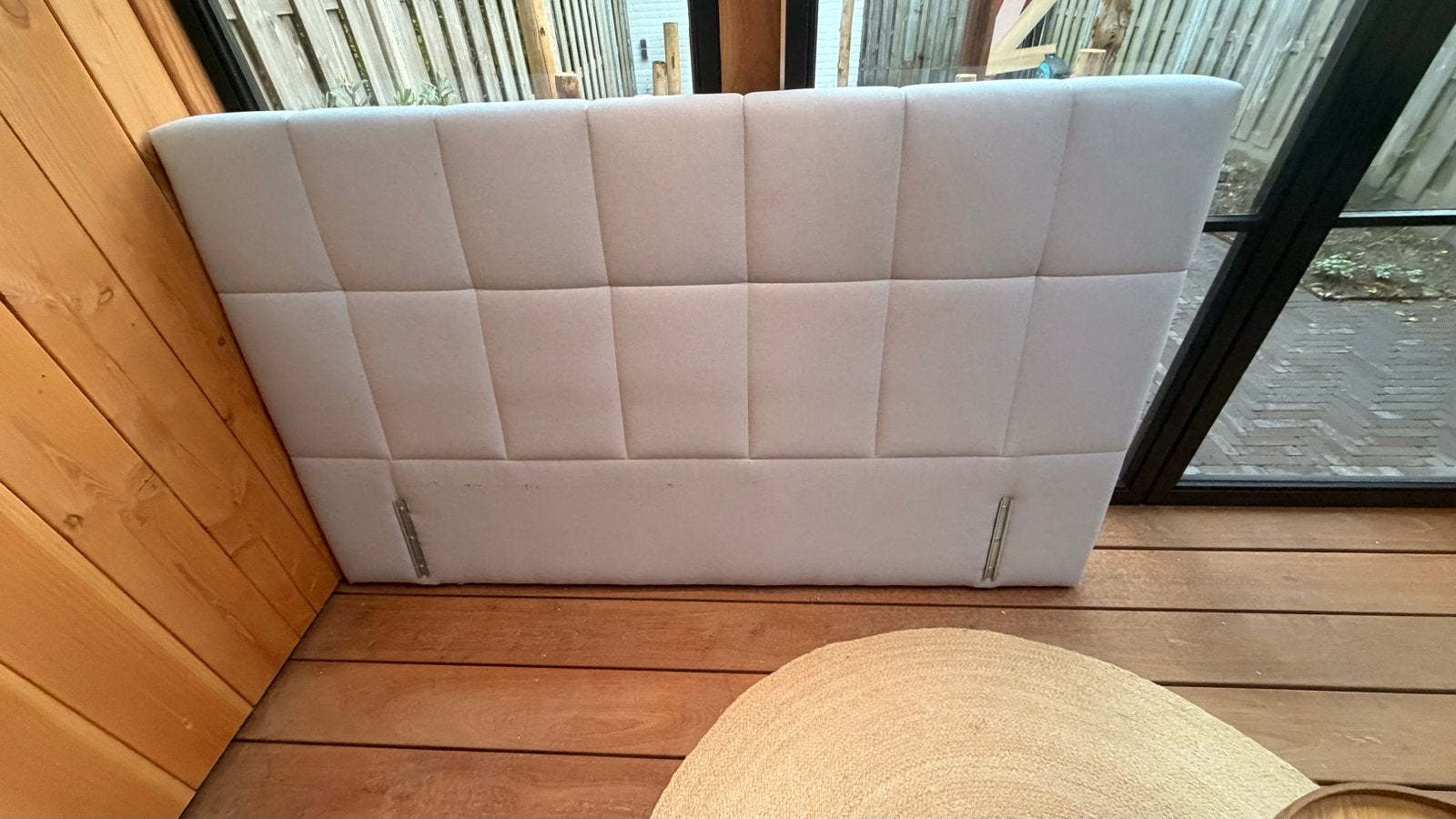 Emma hoofdbord tweepersoonsbed gratis, Ophalen, Gebruikt, Tweepersoons, 190 cm of minder