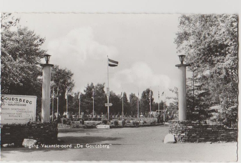 Lunteren Ingang vac. oord De goudsberg 1961., Ophalen, 1940 tot 1960, Gelopen, Gelderland