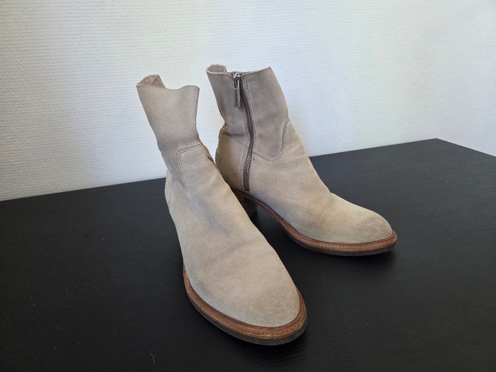 Shabbies, enkellaarsjes maat 38,5, Ophalen, Gedragen, Beige, Lage of Enkellaarzen