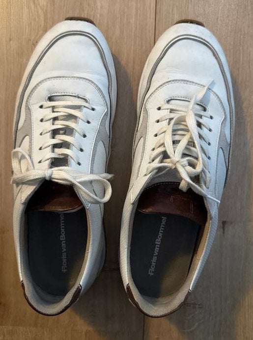 Floris van Bommel sneakers - Maat 8 (42), Ophalen, Gedragen, Wit, Sneakers of Gympen