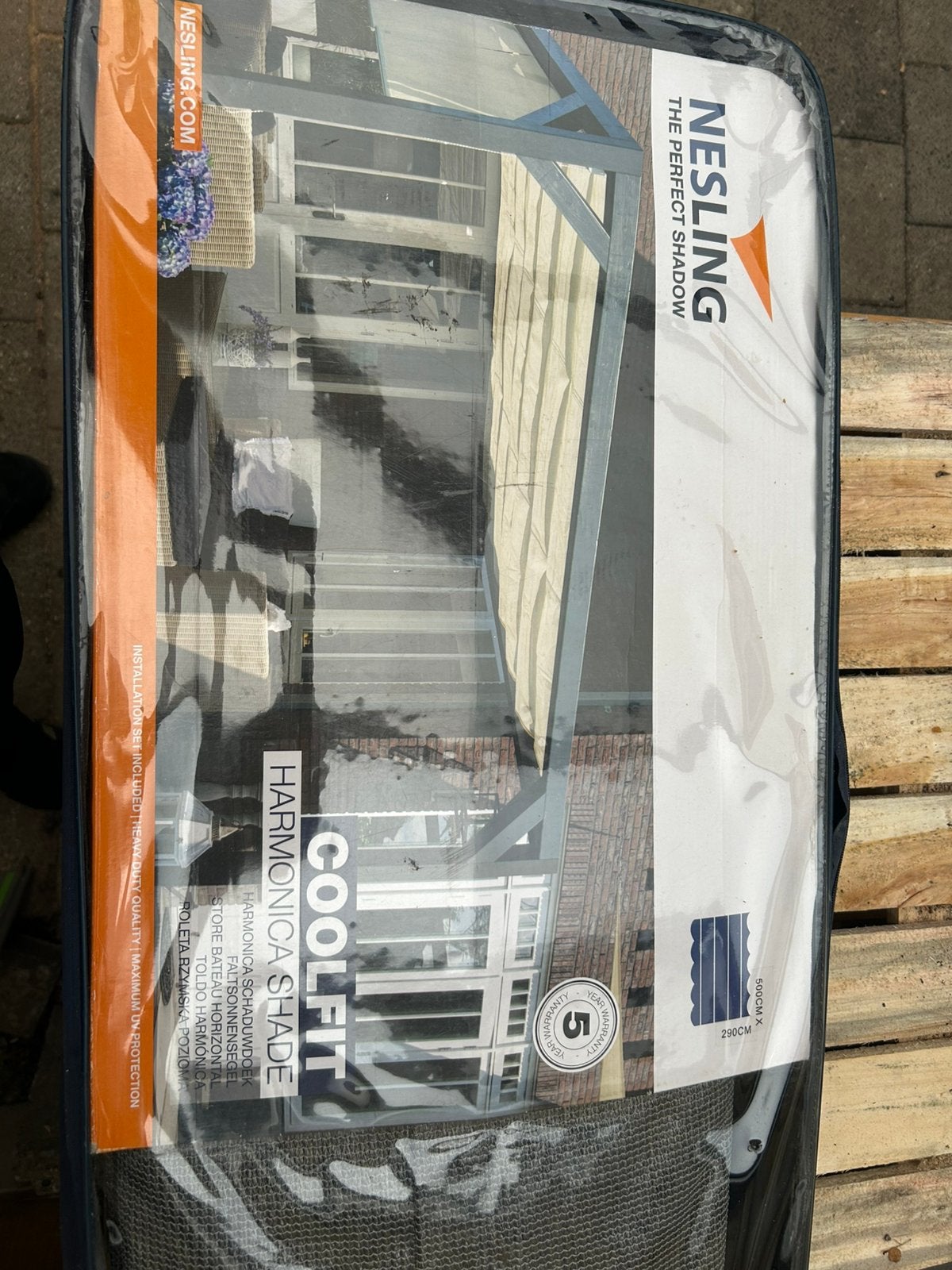 Nieuw Nesseling schaduw harmonica doek, Tuin en Terras, Schaduwdoeken, Ophalen of Verzenden, Zo goed als nieuw