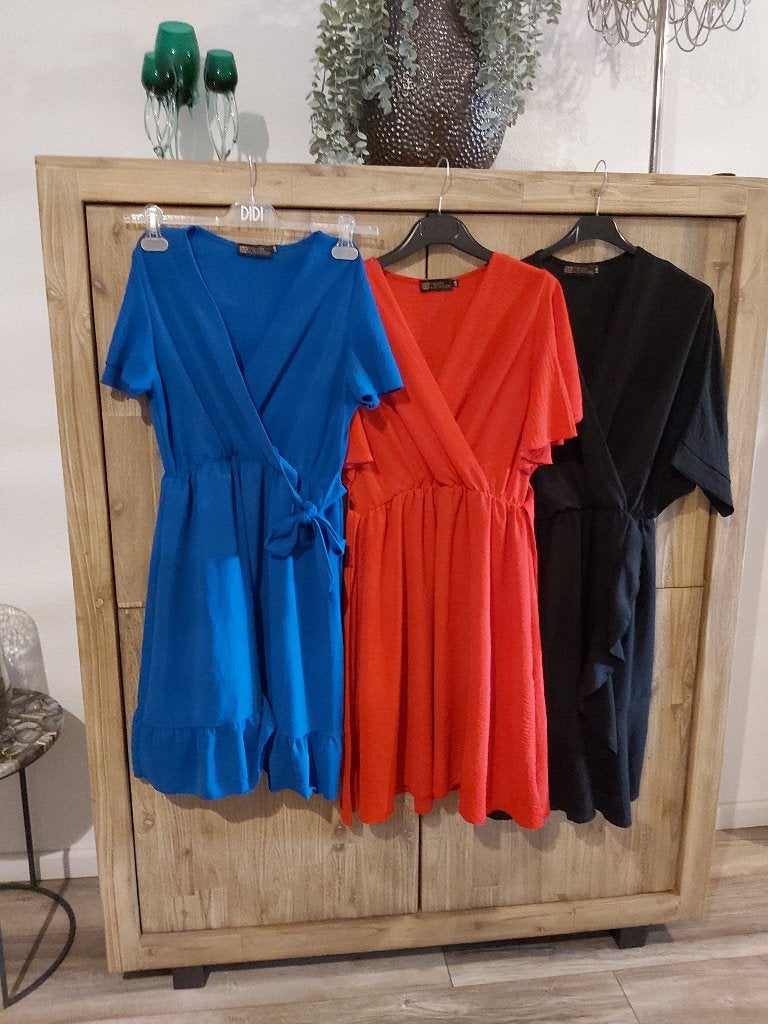 fashion musthaves rood blauw zwart prachtige 3 jurken, Maat 38/40 (M), Verzenden, Zo goed als nieuw, Rood