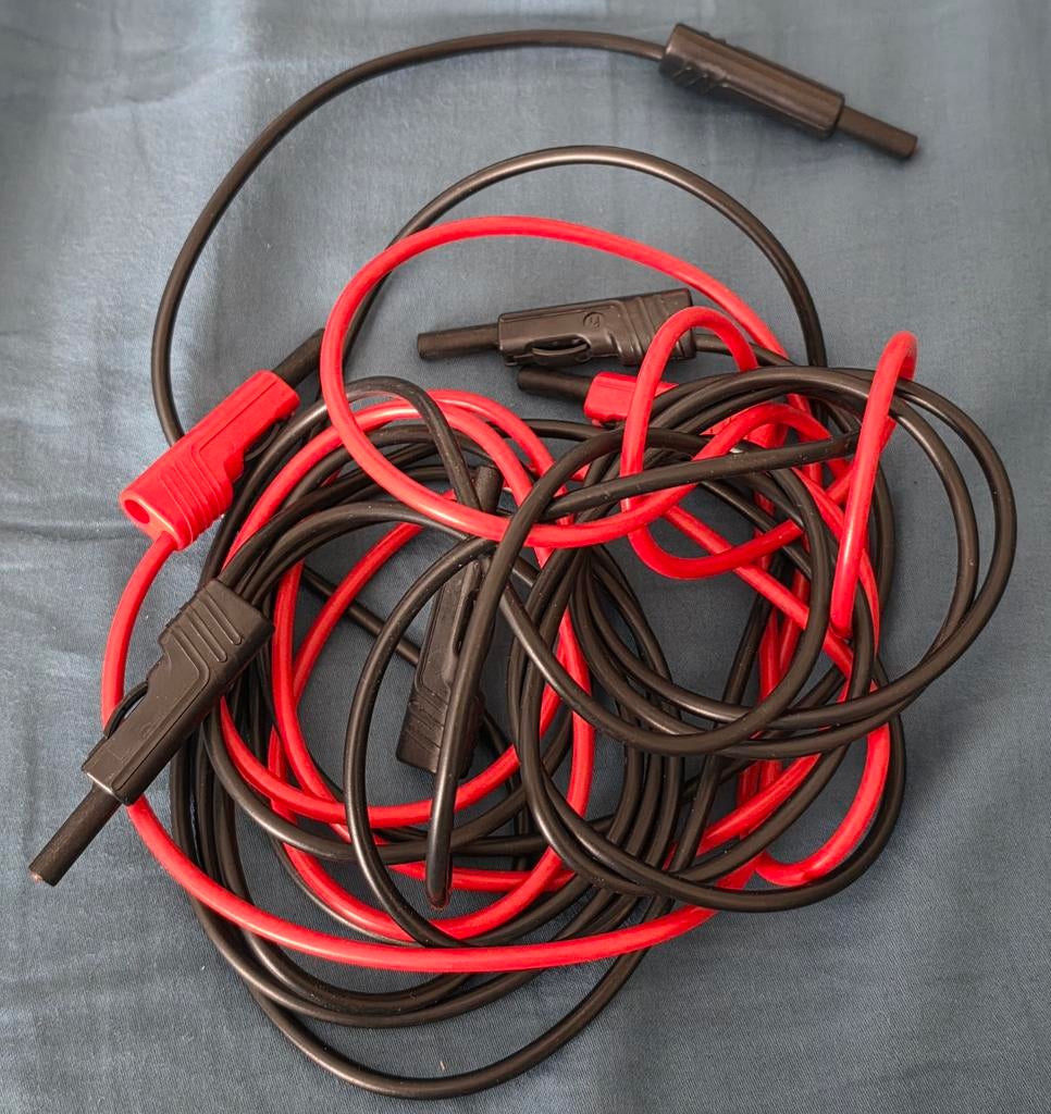 Multimeter meetsnoeren rood/zwart. Alleen kabels., Ophalen of Verzenden, Gebruikt, Minder dan 2 meter, Overige kabels