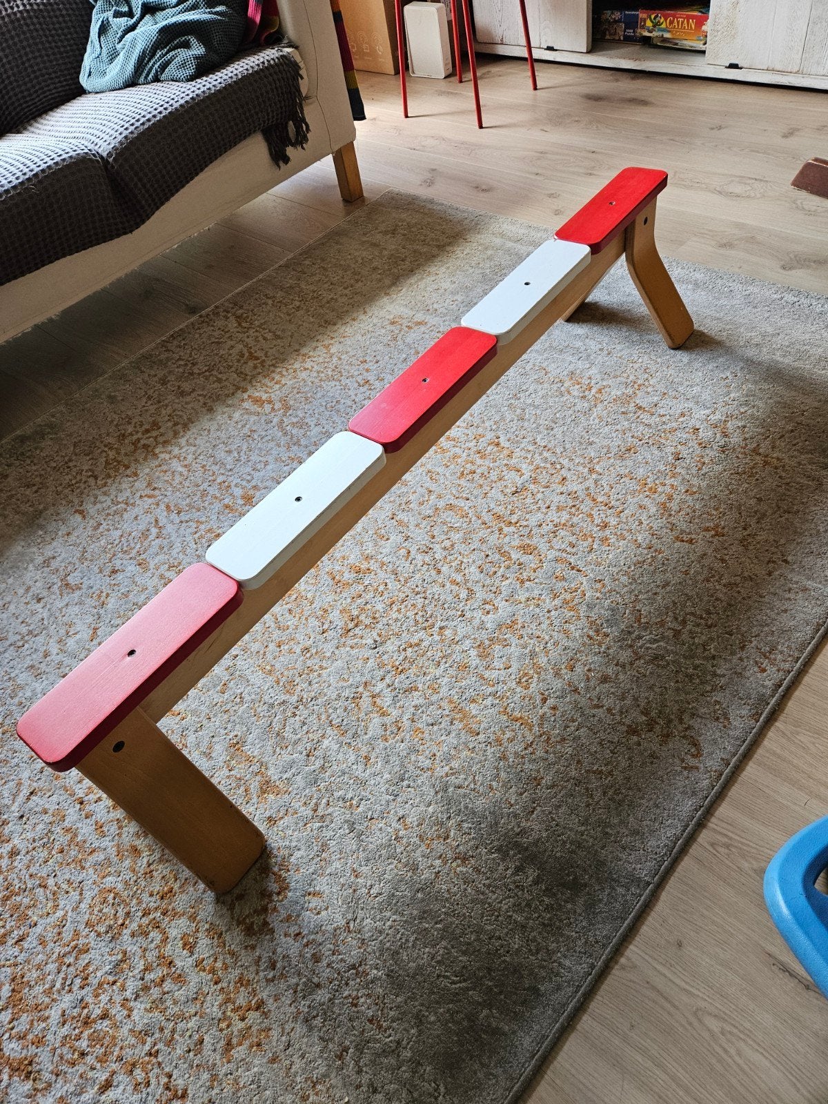 IKEA houten evenwichtsbalk voor kinderen - Rood/Wit, Ophalen, Gebruikt
