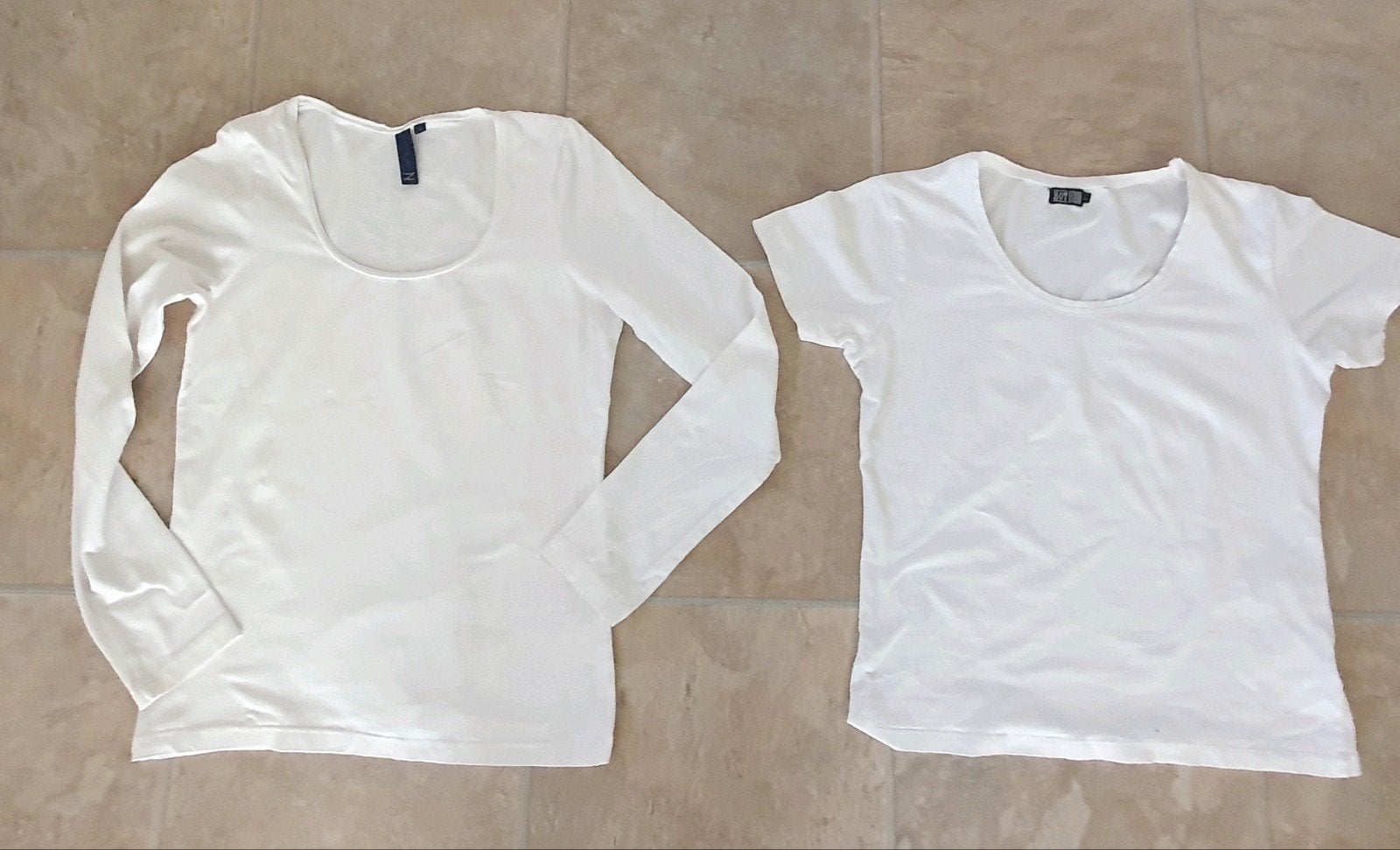 Witte T-shirts (lange en korte mouw) - Maat L, Kleding | Dames, Wit, Maat 42/44 (L), Ophalen of Verzenden, Zo goed als nieuw