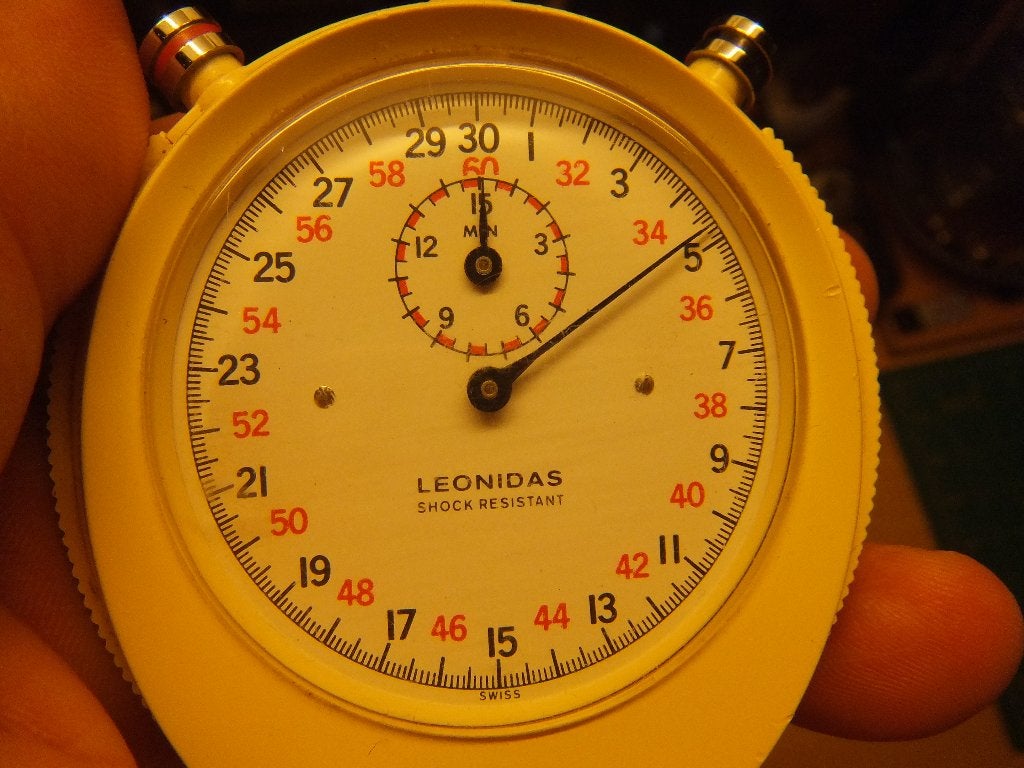 Stopwatch Leonidas Swiss, Ophalen of Verzenden, Overige materialen, Overige merken, 1960 of later