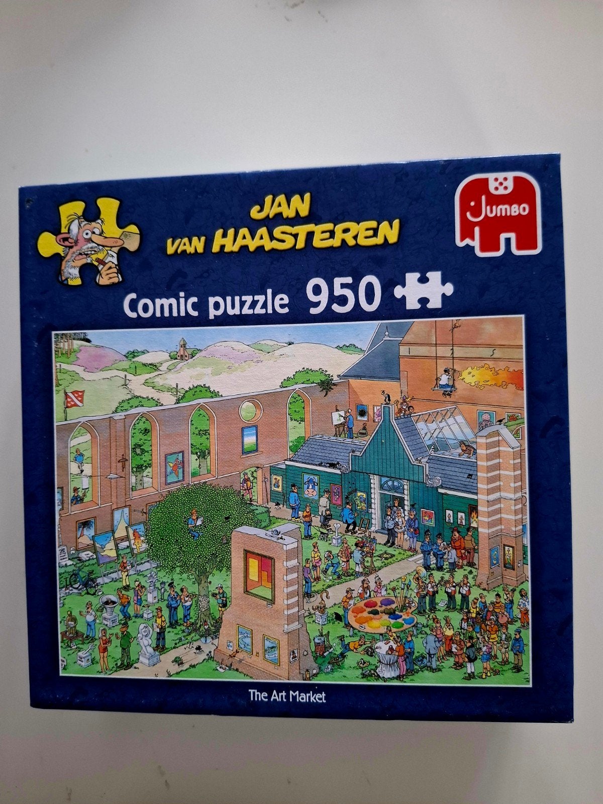 Jan van Haasteren 'The Art Market' 950 stuks + poster ZGAN, Ophalen of Verzenden, 500 t/m 1500 stukjes, Zo goed als nieuw, Legpuzzel