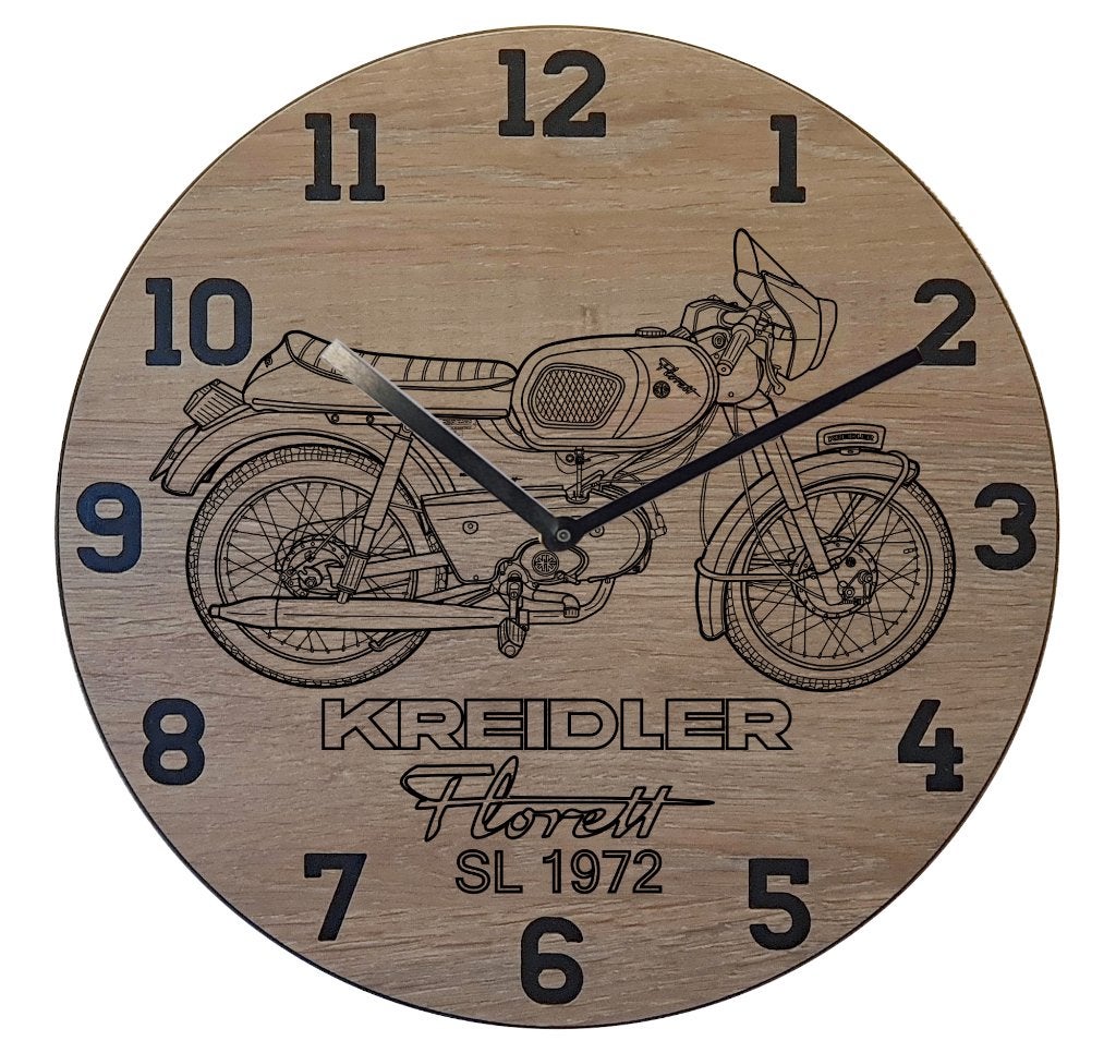 Kreidler Florett SL - Thema klok, Ophalen of Verzenden, Nieuw, Wandklok