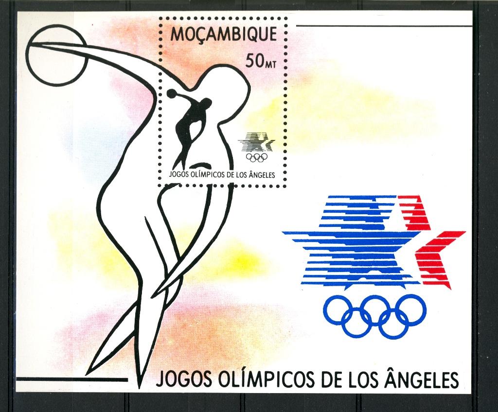 Mozambique 1983, Olympische Spelen Discuswerpen **, MNH, Ophalen of Verzenden, Postfris, Sport