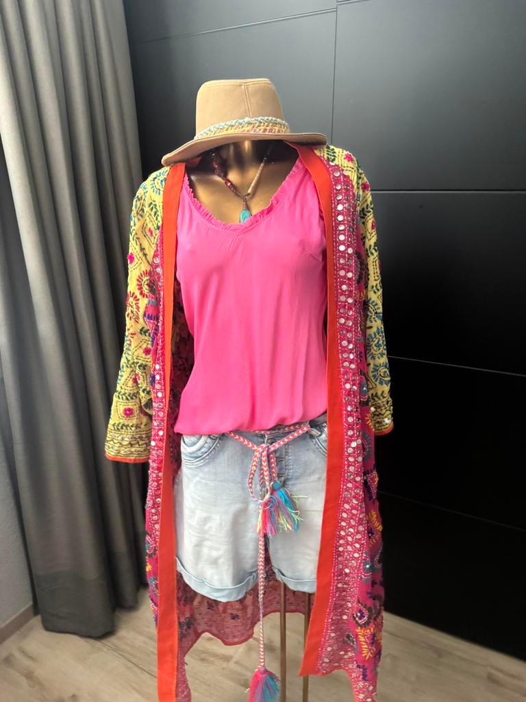 Ibiza kimono, Kleding | Dames, Blouses en Tunieken, Ophalen of Verzenden, Zo goed als nieuw, Maat 38/40 (M)