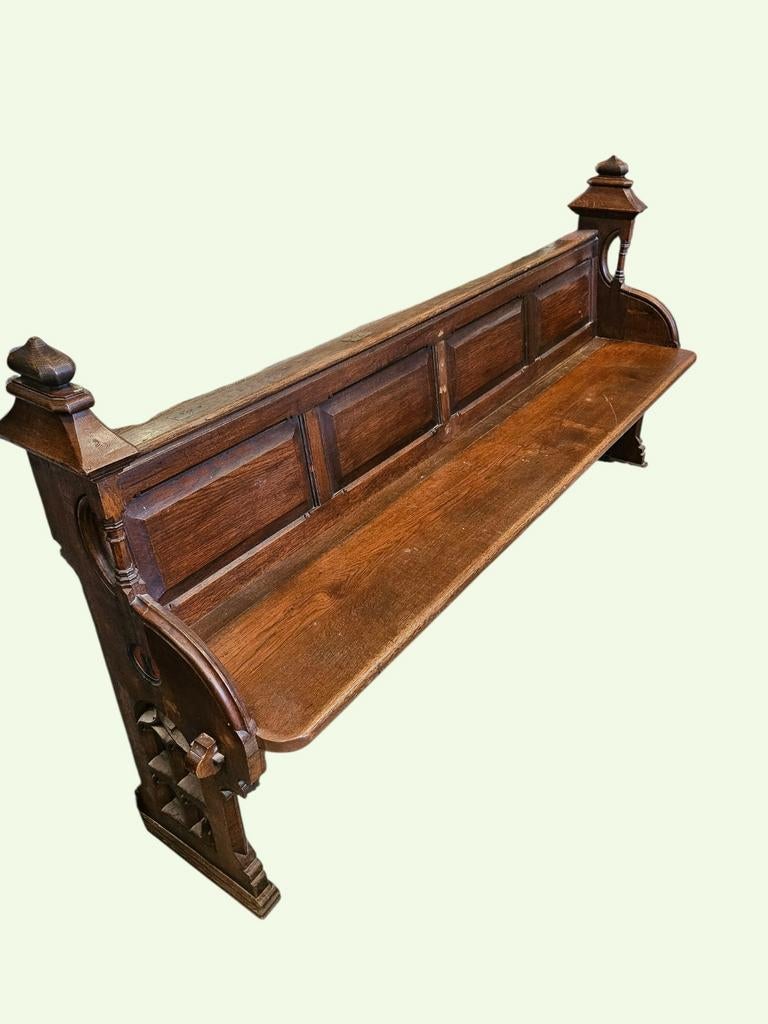 Antieke kerkbank van massief hout, Antiek en Kunst, Antiek | Meubels | Stoelen en Banken, Ophalen
