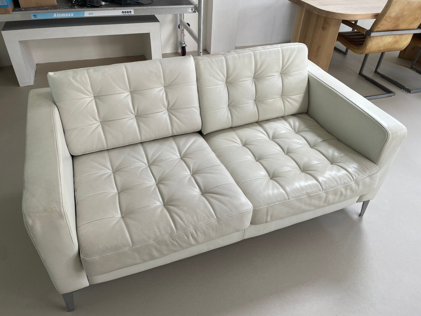 Leren bank ikea, Ophalen, Tweepersoons, 75 tot 100 cm, Zo goed als nieuw