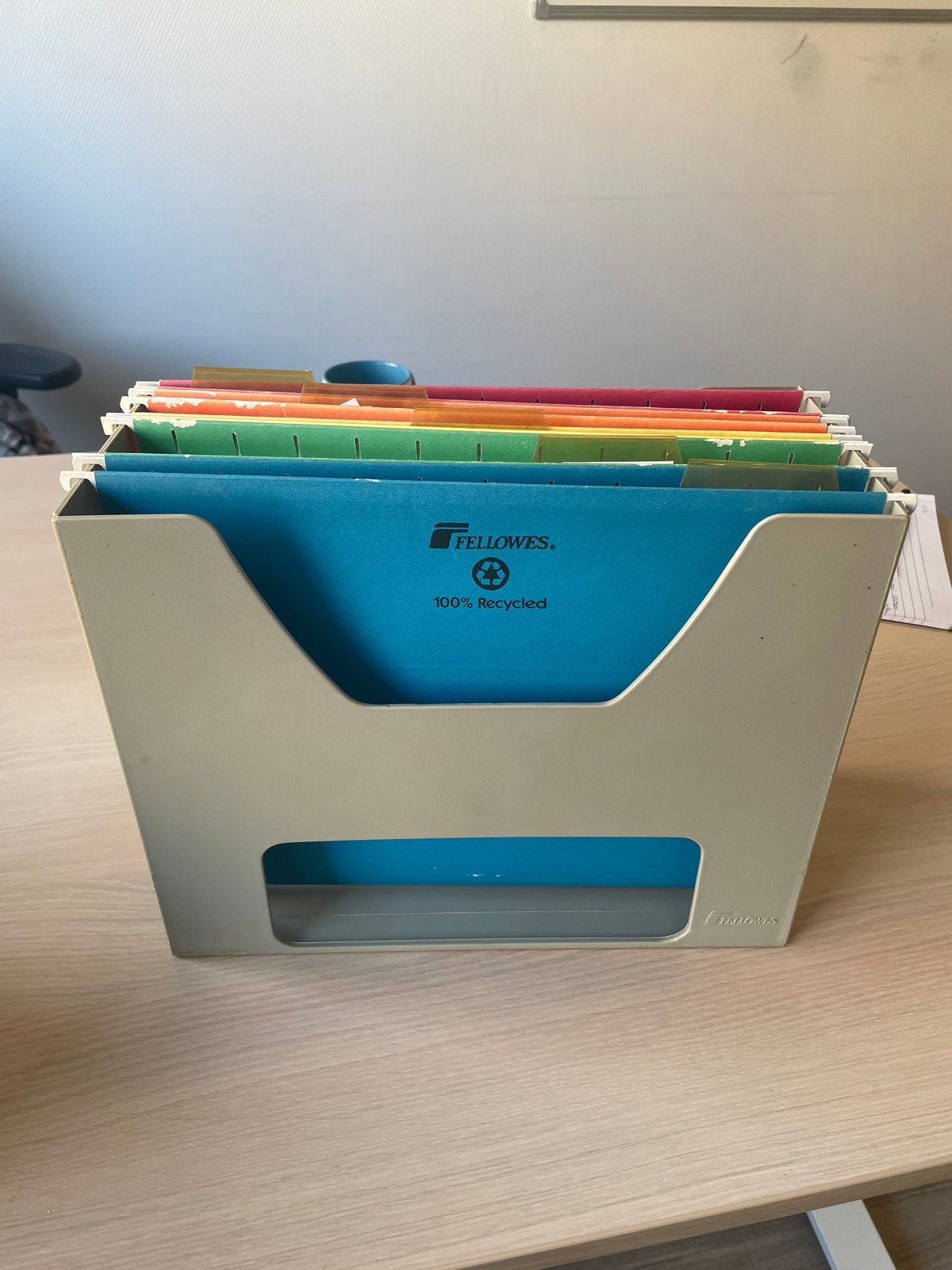 Fellowes hangmappenrek met hangmappen, Ophalen, Gebruikt