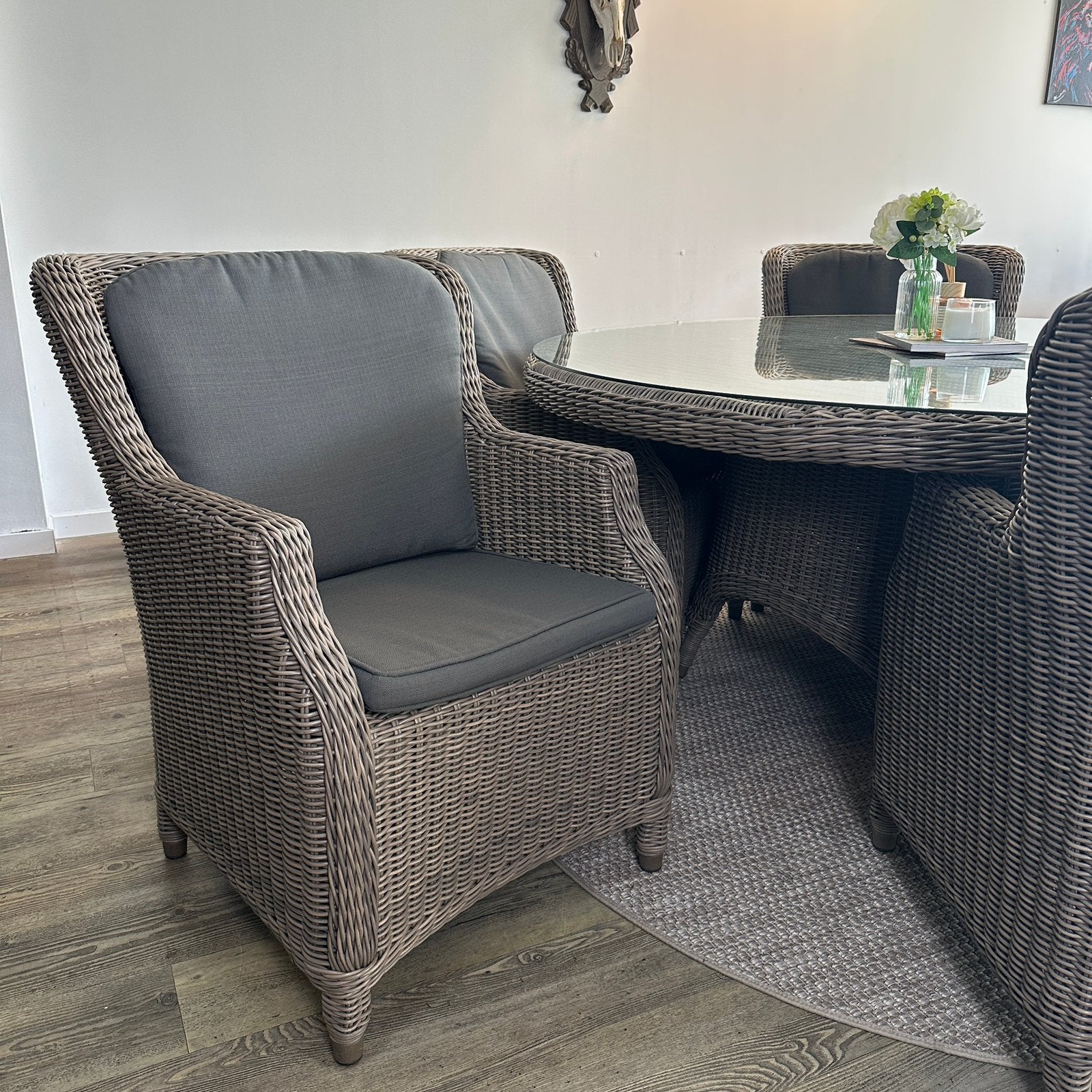 4 Seasons Outdoor (4SO) Tuinset -Tafel + 6 Stoelen TWV €4750, Tuin en Terras, Tuinsets en Loungesets, Verzenden, ., Wicker, .