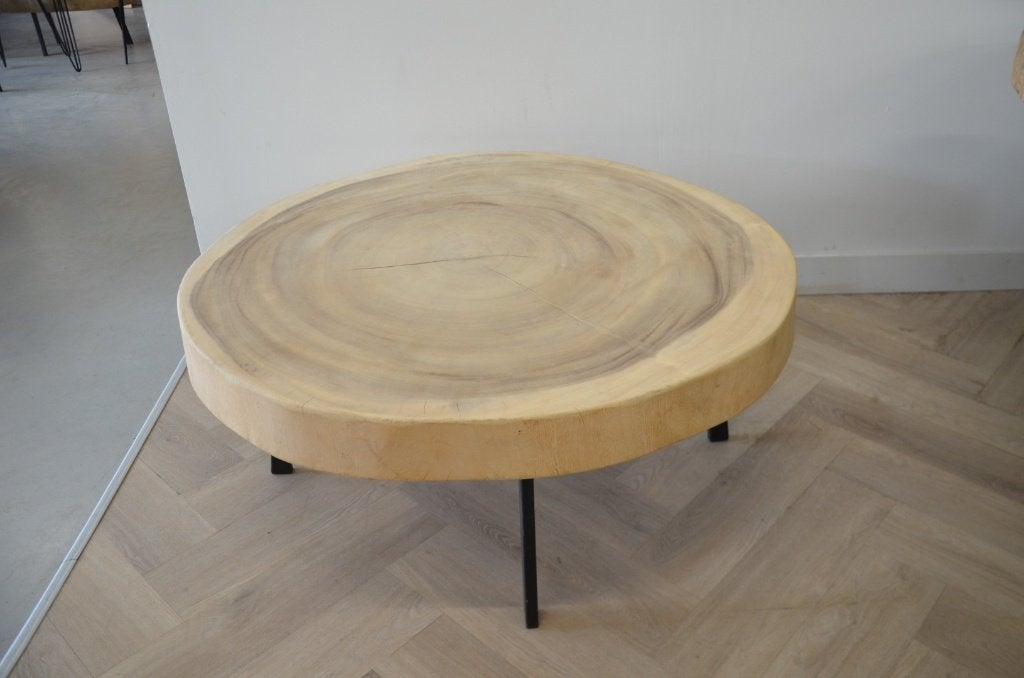 Ronde suar salontafel 100-105 cm BT263, Overige houtsoorten, Rond, Nieuw, Ophalen of Verzenden