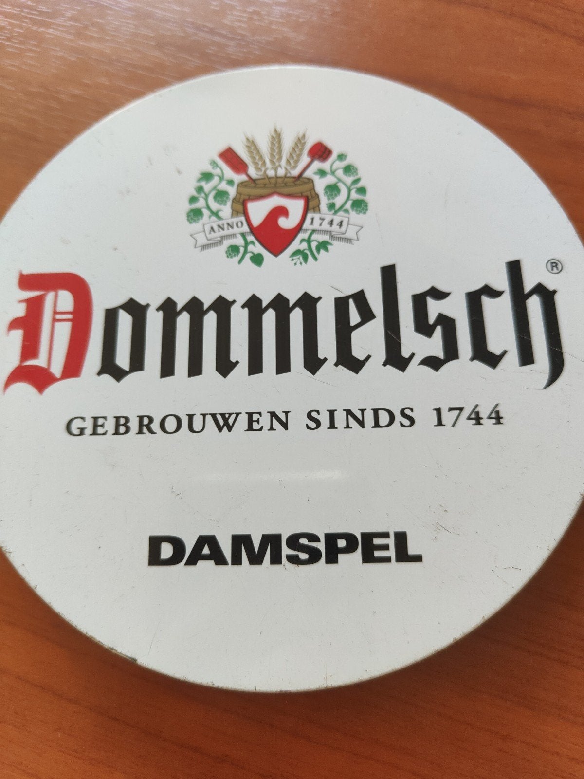 Dommelsch bier gebrouwen sinds 1744 Damspel op magneet bord, Ophalen of Verzenden, Overige merken