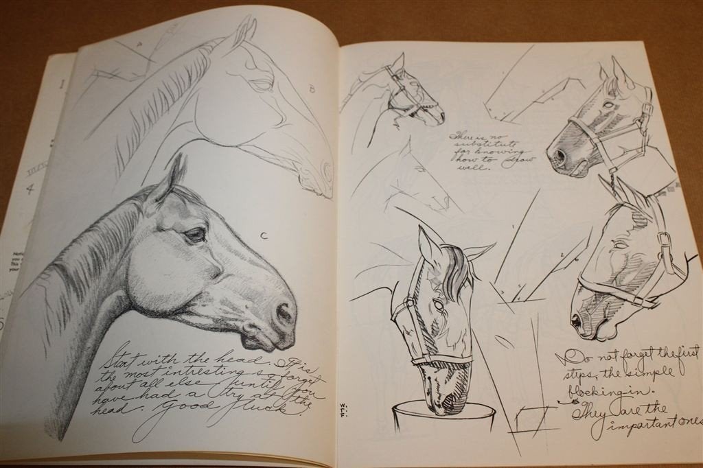 How to Draw Horses — Vintage Tekenboek Walter Foster 1950, Ophalen of Verzenden, Gelezen, Tekenen en Schilderen