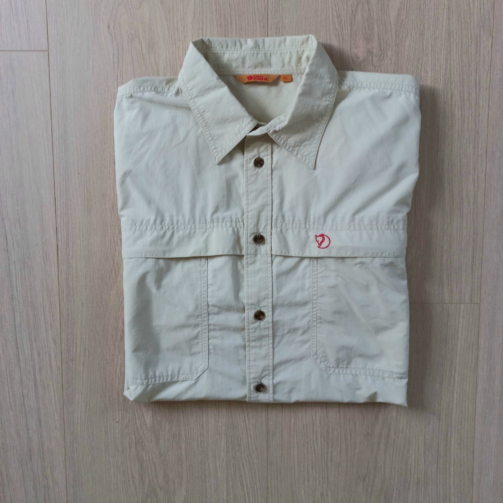Fjallraven outdoor overhemd korte mouw XL, Fjallraven, Beige, Ophalen of Verzenden, Zo goed als nieuw