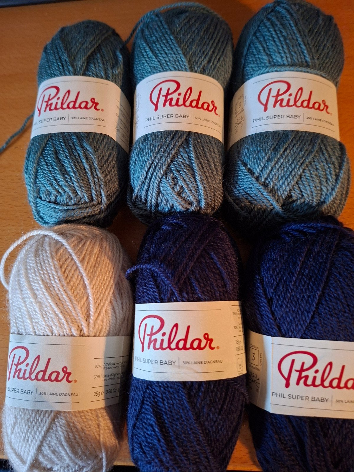 6x25 gr phildar super baby  (zie omschrijving), Breien of Haken, Phildar, Nieuw, Ophalen of Verzenden