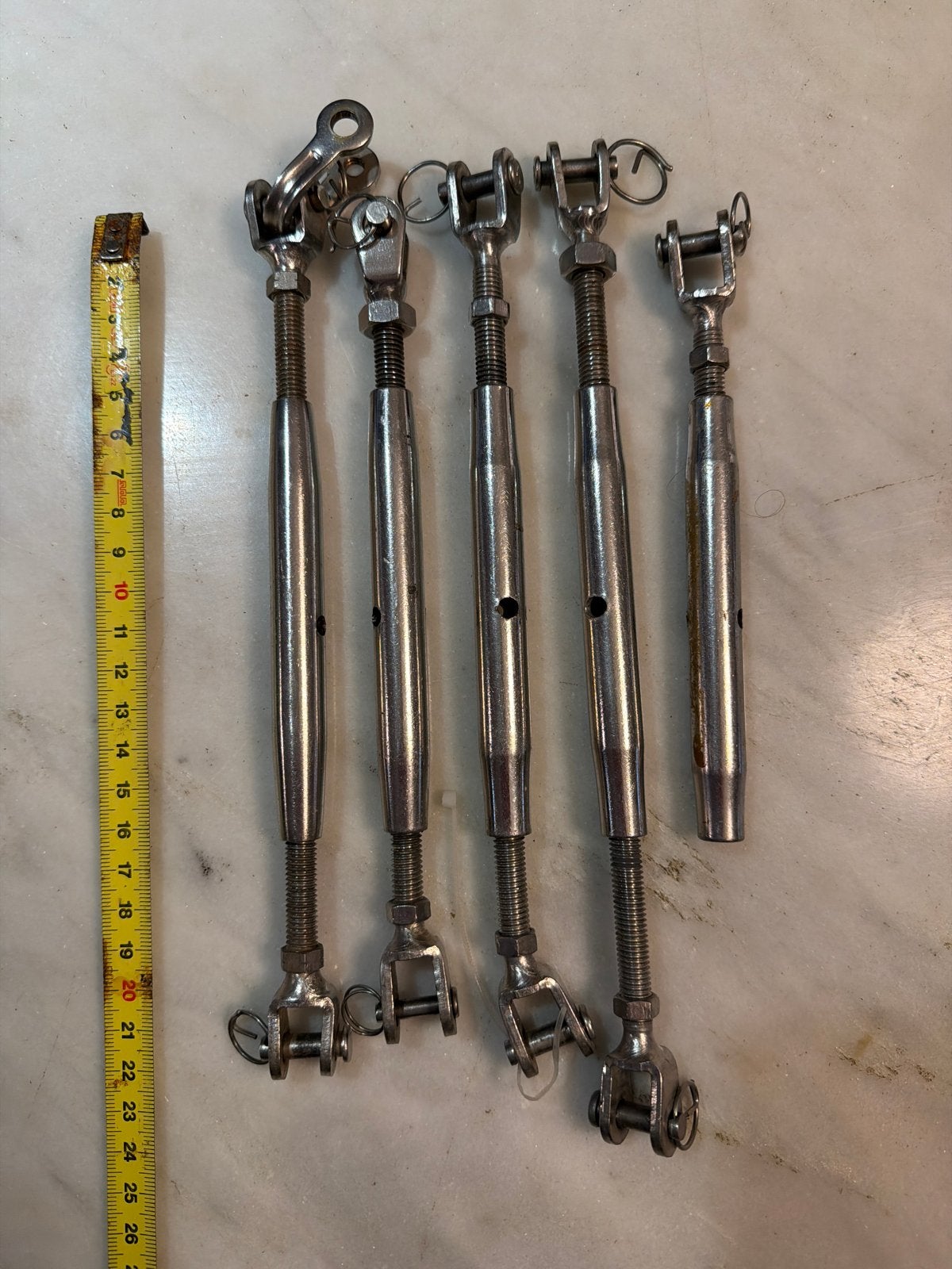 Set van 5 wantspanners voor zeilboot, Ophalen of Verzenden, Gebruikt, Toebehoren, Minder dan 15 m²