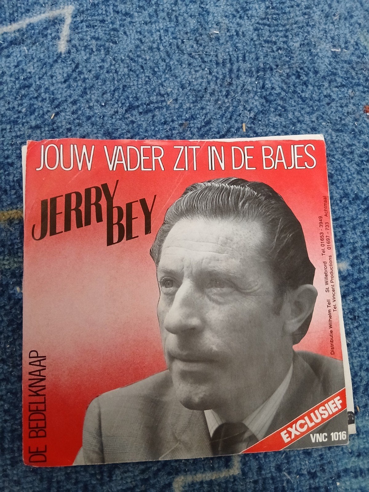 Jerry Bey - Jouw Vader Zit In De Bajes / De Bedelknaap, Cd's en Dvd's, Gebruikt, 7 inch, EP, Nederlandstalig