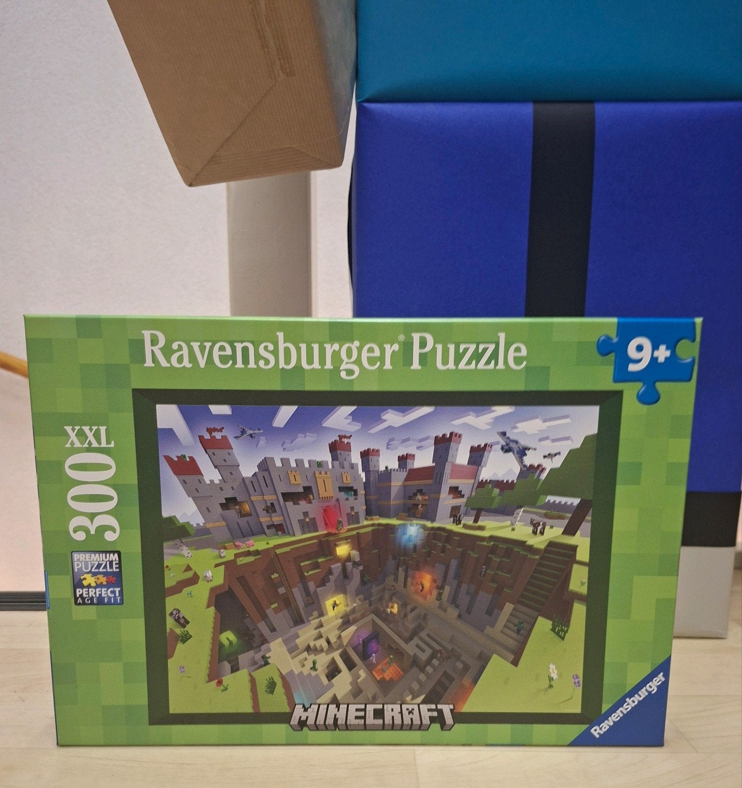 Ravensburger Minecraft XXL Legpuzzel 300 stukjes, Ophalen, Minder dan 500 stukjes, Zo goed als nieuw, Legpuzzel