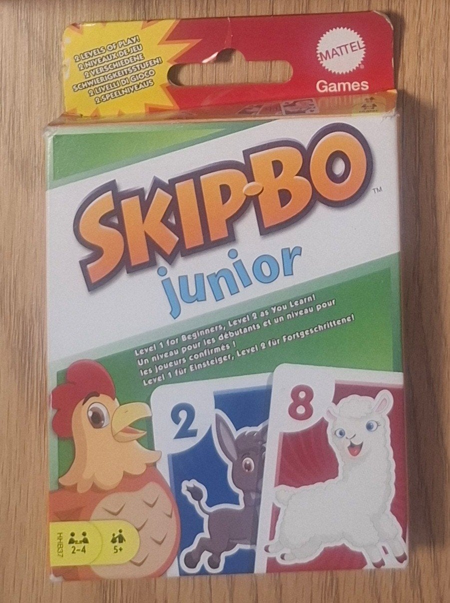 Skip-Bo Junior, Hobby en Vrije tijd, Een of twee spelers, Verzenden, Zo goed als nieuw, Ravensburger, Mattel, Hasbro