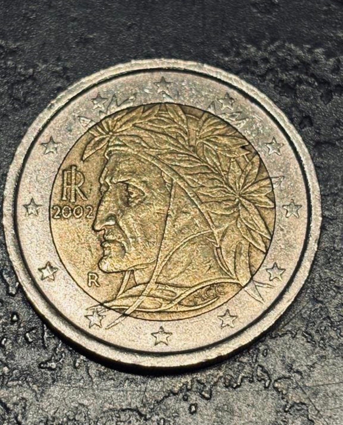 2 Euro Italië 2002 - Dante Alighieri, Ophalen of Verzenden, Italië, 2 euro, Losse munt