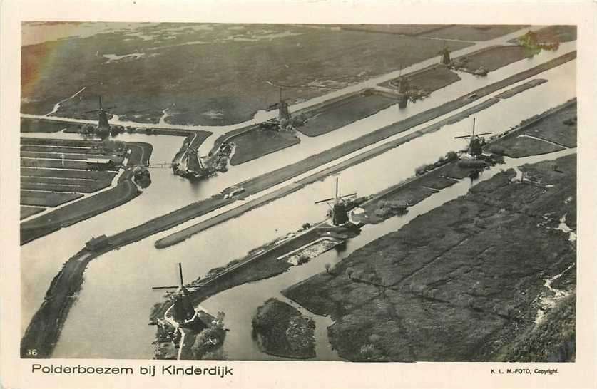 300-343-009 Kinderdijk Polderbezoem, Verzenden, Voor 1920, Zuid-Holland