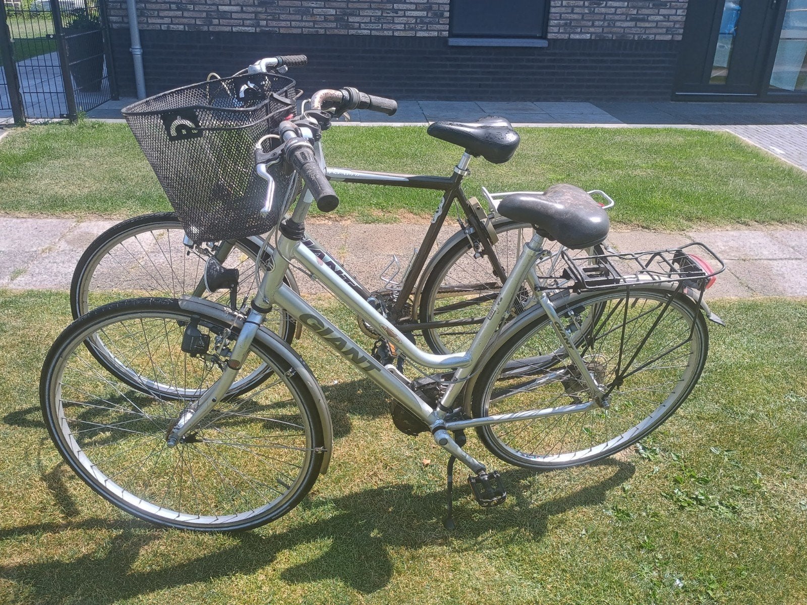 Giant dames en herenfiets, Ophalen, Gebruikt, Minder dan 10 versnellingen, Giant