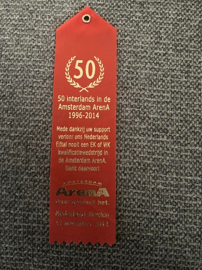 VAANTJE 50 INTERLANDS AMSTERDAM ARENA 1996-2014, Ophalen of Verzenden, Zo goed als nieuw, Buitenlandse clubs, Vaantje of Sjaal