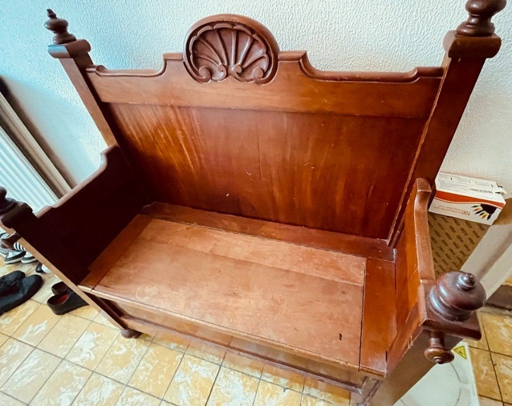 Hout Eiken antique bank, Ophalen