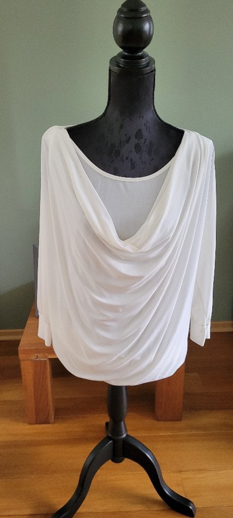 Creme waterval top maat M 40 zgan, Kleding | Dames, Maat 38/40 (M), Wit, Ophalen of Verzenden, Zo goed als nieuw