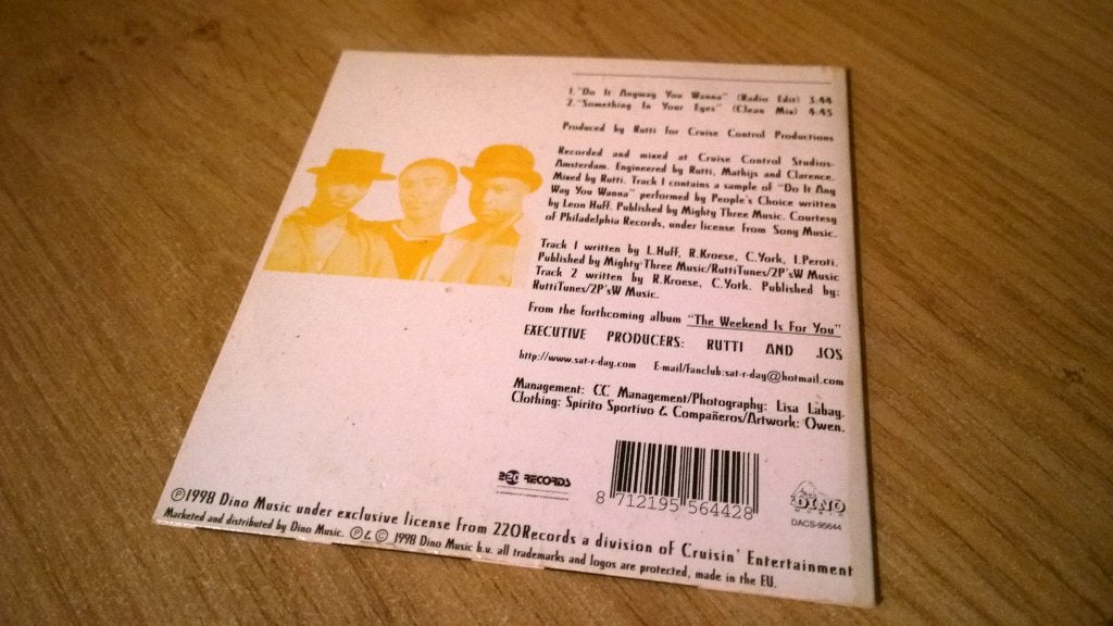 Sat-r-day ‎– Do It Anyway You Wanna, cardboard sleeve, Ophalen, Gebruikt, Hiphop en Rap