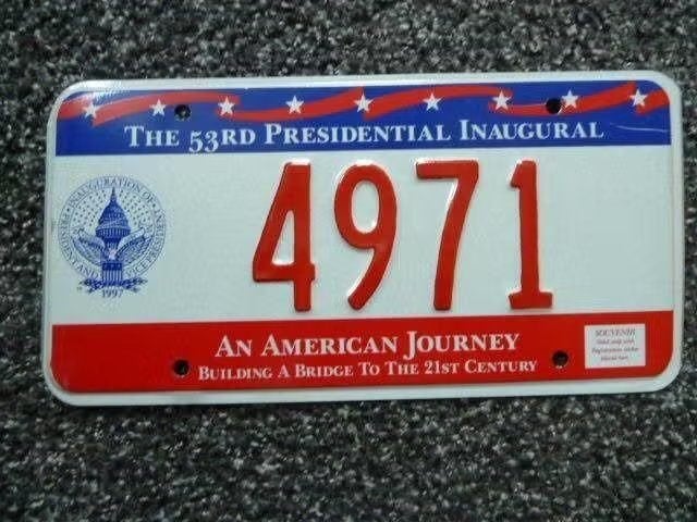 Kentekenplaat licenseplate Washington DC 1997 Clinton USA, Verzenden, Gebruikt, Auto's