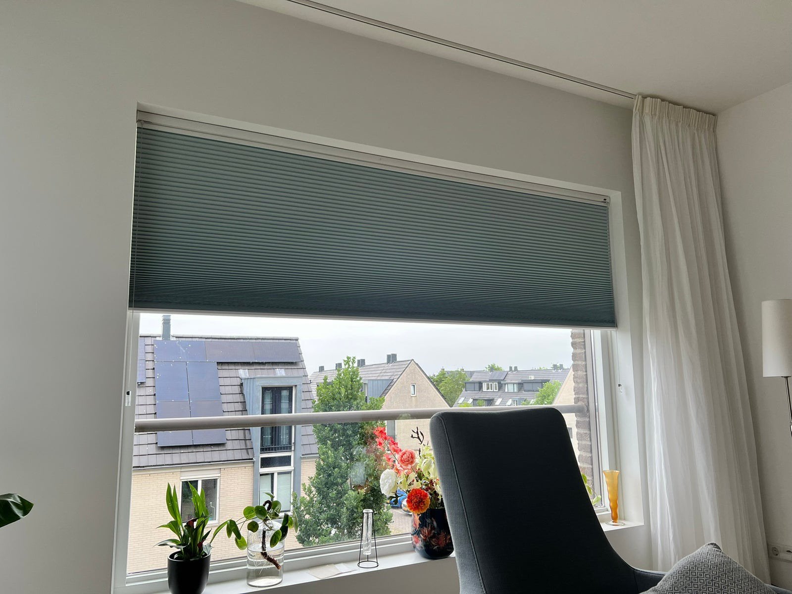 Luxaflex-Duette shade - Plisse gordijn top down bottom up, Ophalen, 230 cm, Blauw, 170 cm