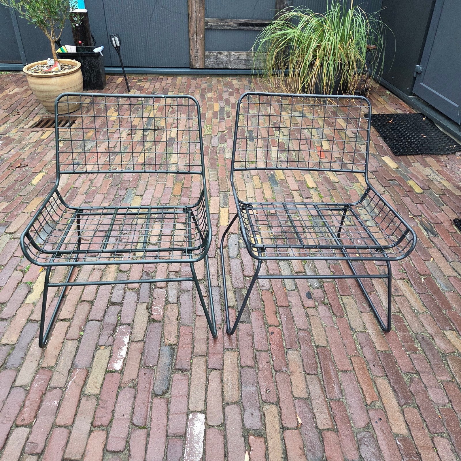 tuinstoelen, Tuin en Terras, Ophalen, Gebruikt, Metaal