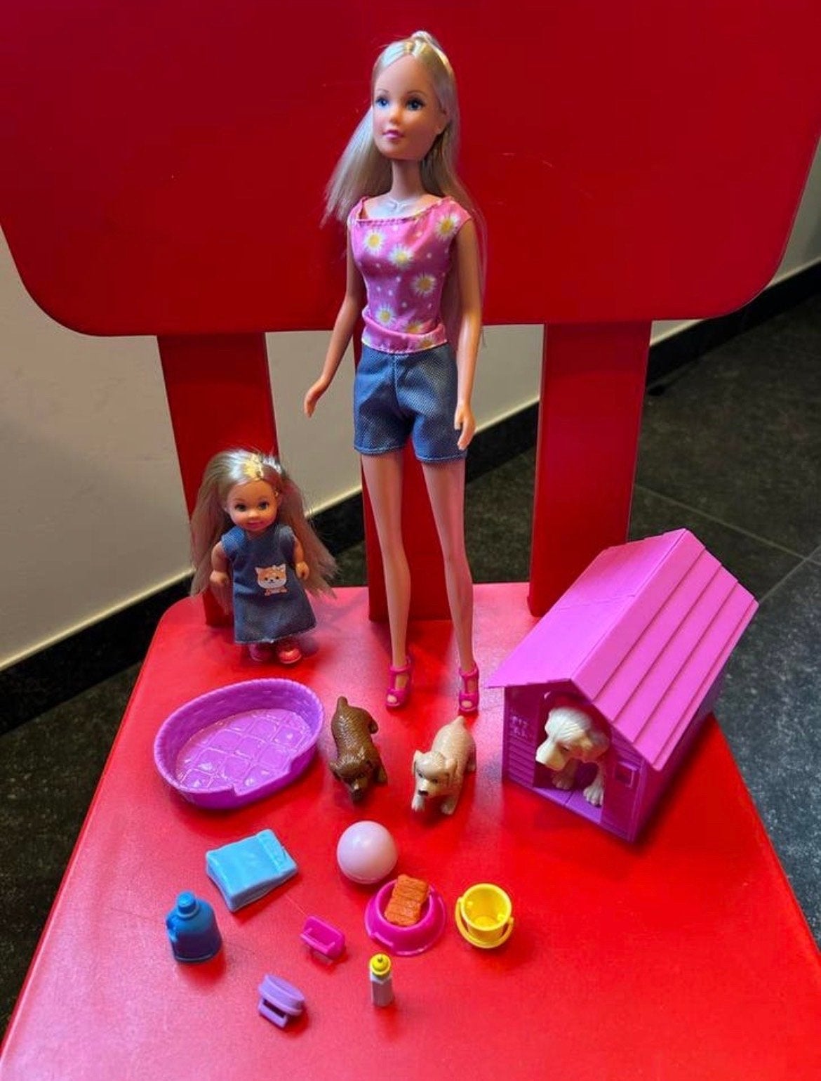 Steffi Love Happy Animal poppen set met accessoires, Ophalen of Verzenden, Zo goed als nieuw, Barbie