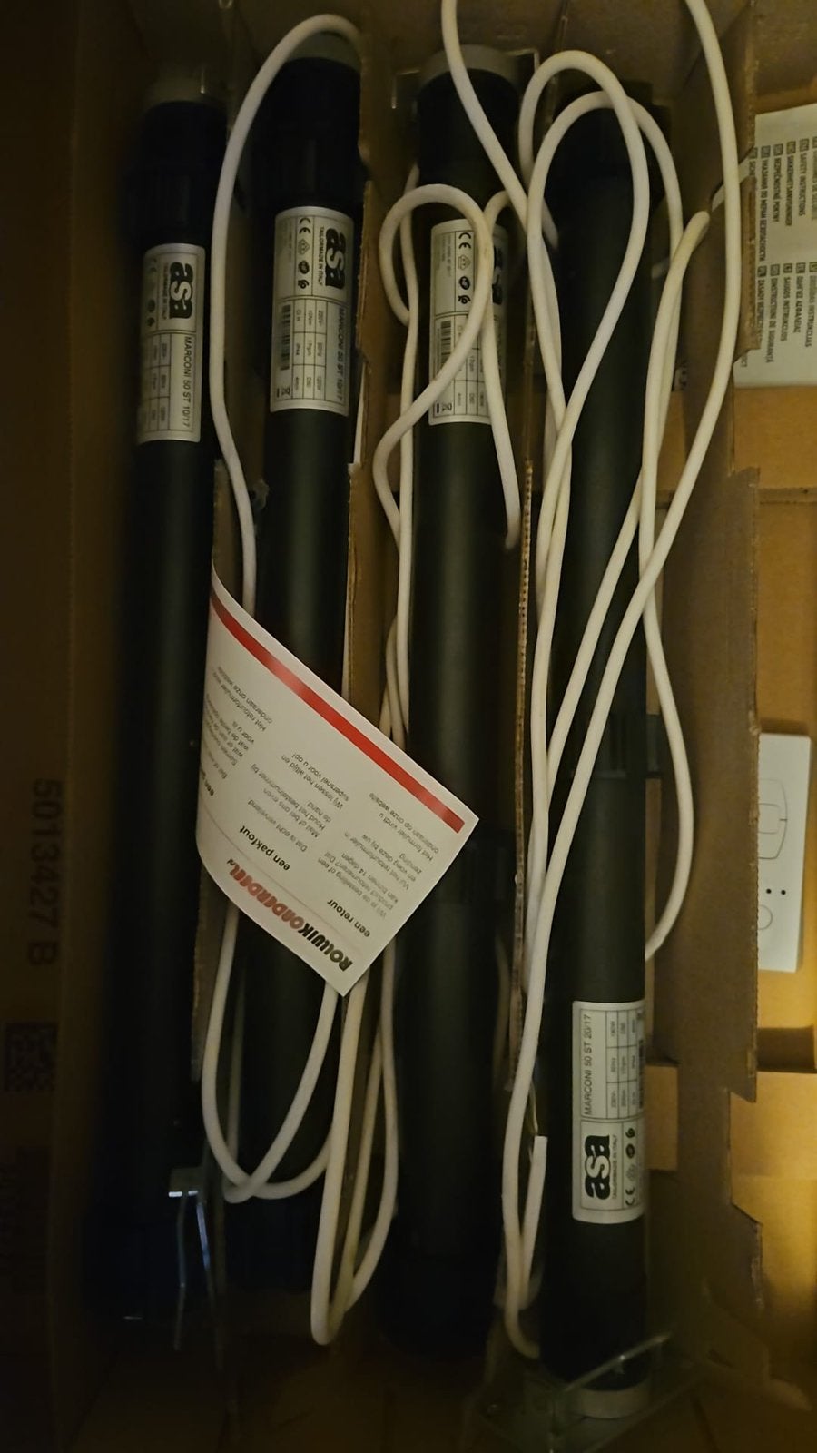 ASA Marconi 50 ST Rolluikmotoren (4 stuks), Doe-het-zelf en Verbouw, Rolluiken, Ophalen, Gebruikt, Overige kleuren, Minder dan 100 cm