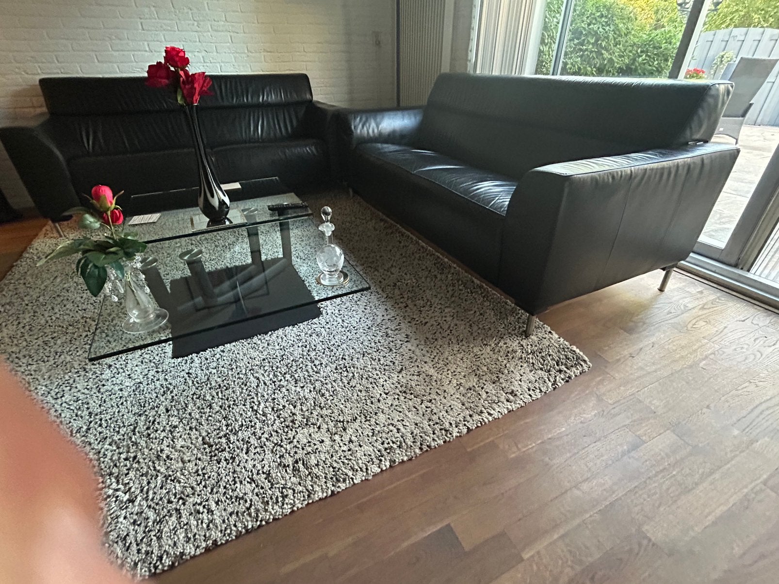 Gealux leren bankstel 2 stuks, Huis en Inrichting, Ophalen, Gebruikt, Leer