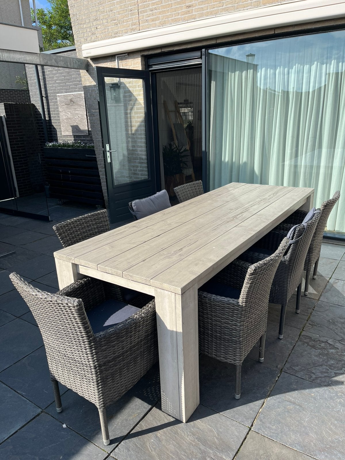 Tuinset, Tuin en Terras, Ophalen, Gebruikt, Steigerhout, Tuinset