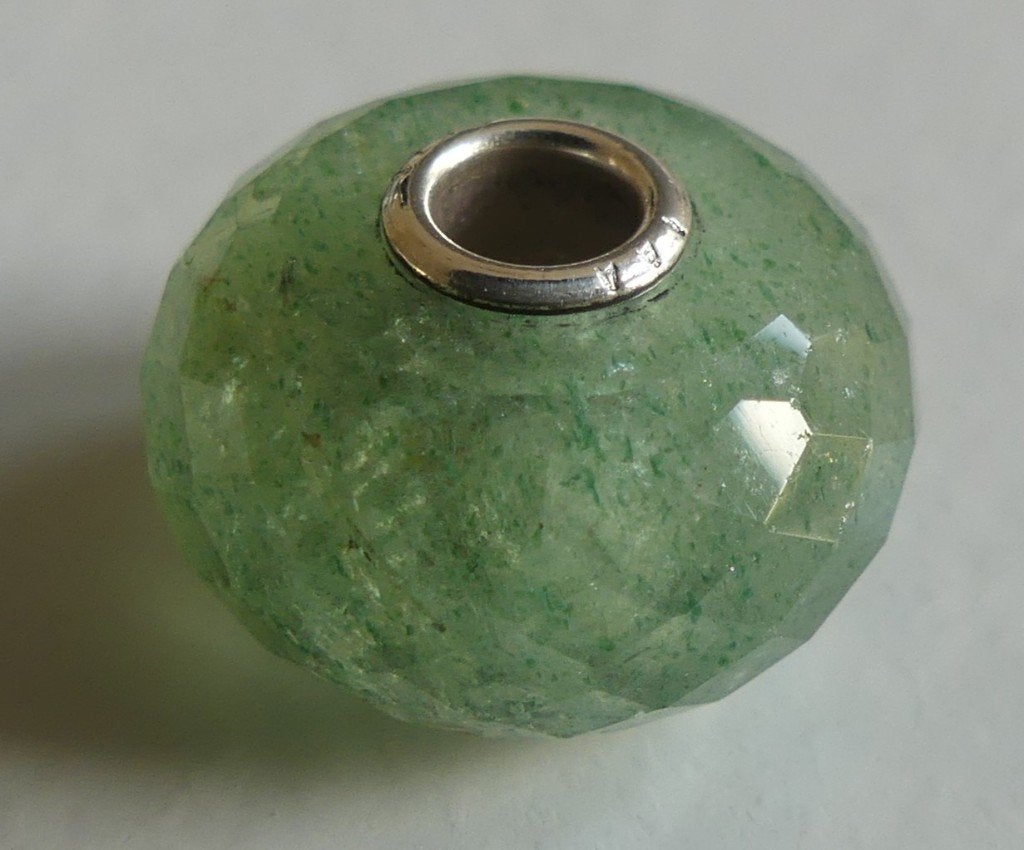Trollbeads GROENE AVENTURIJN, edelsteen, Sieraden, Tassen en Uiterlijk, Bedels, Gebruikt, -, Verzenden, -
